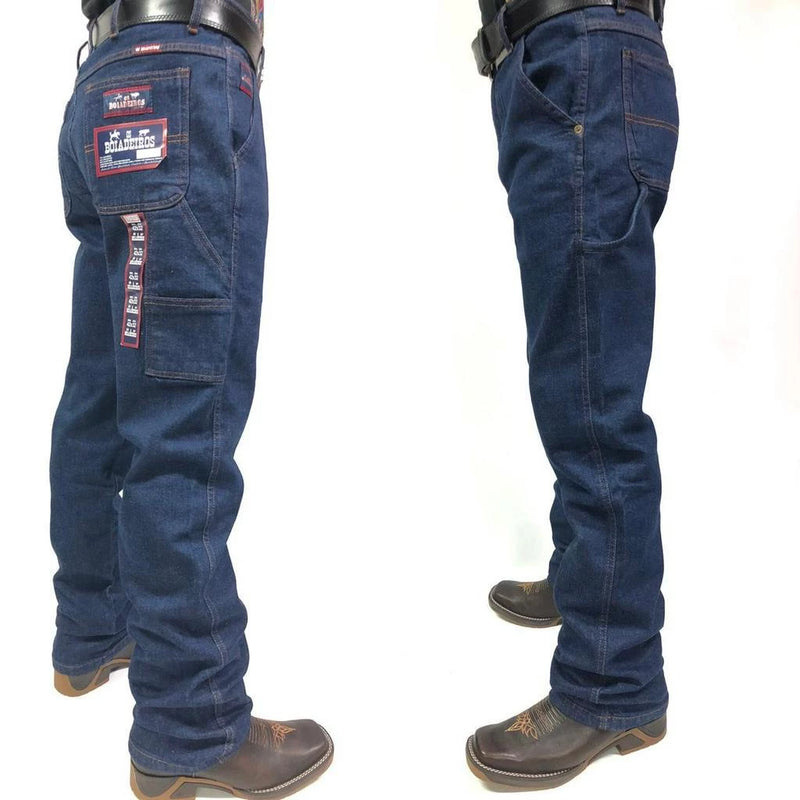 Calça Country Jeans Carpinteira Masculina Original Os Boiadeiros Escura