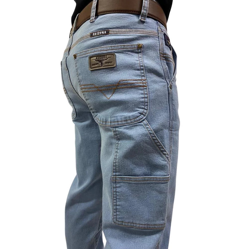 Calça Country Jeans Carpinteira Masculina Original Arizona Delavê