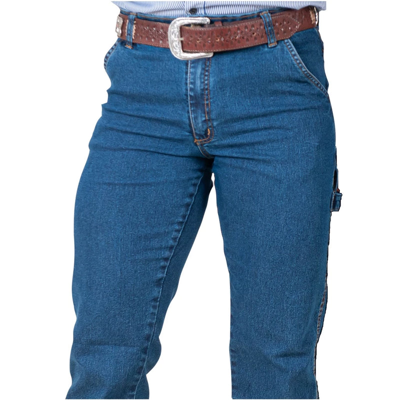 Calça Jeans Masculina Estilo Country Modelo Carpinteiro Coll Jeans