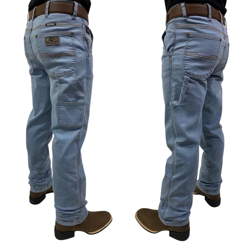 Calça Country Jeans Carpinteira Masculina Original Arizona Delavê
